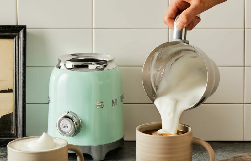 Enjoy café-quality beverages at home with a SMEG Milk Frother