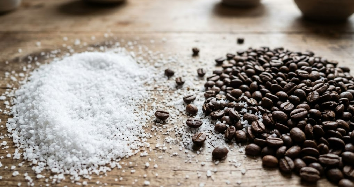 salt in coffee